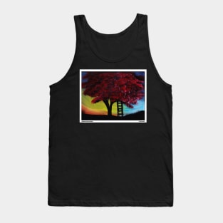 Tree On A Hill Nature Landscape Novelty Gift Tank Top